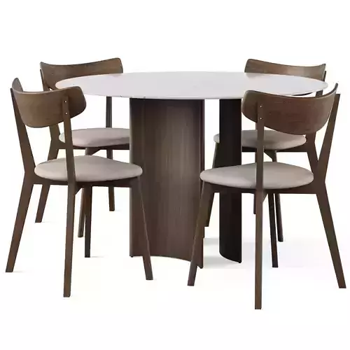 Dining Table Marnay and Chair Ami