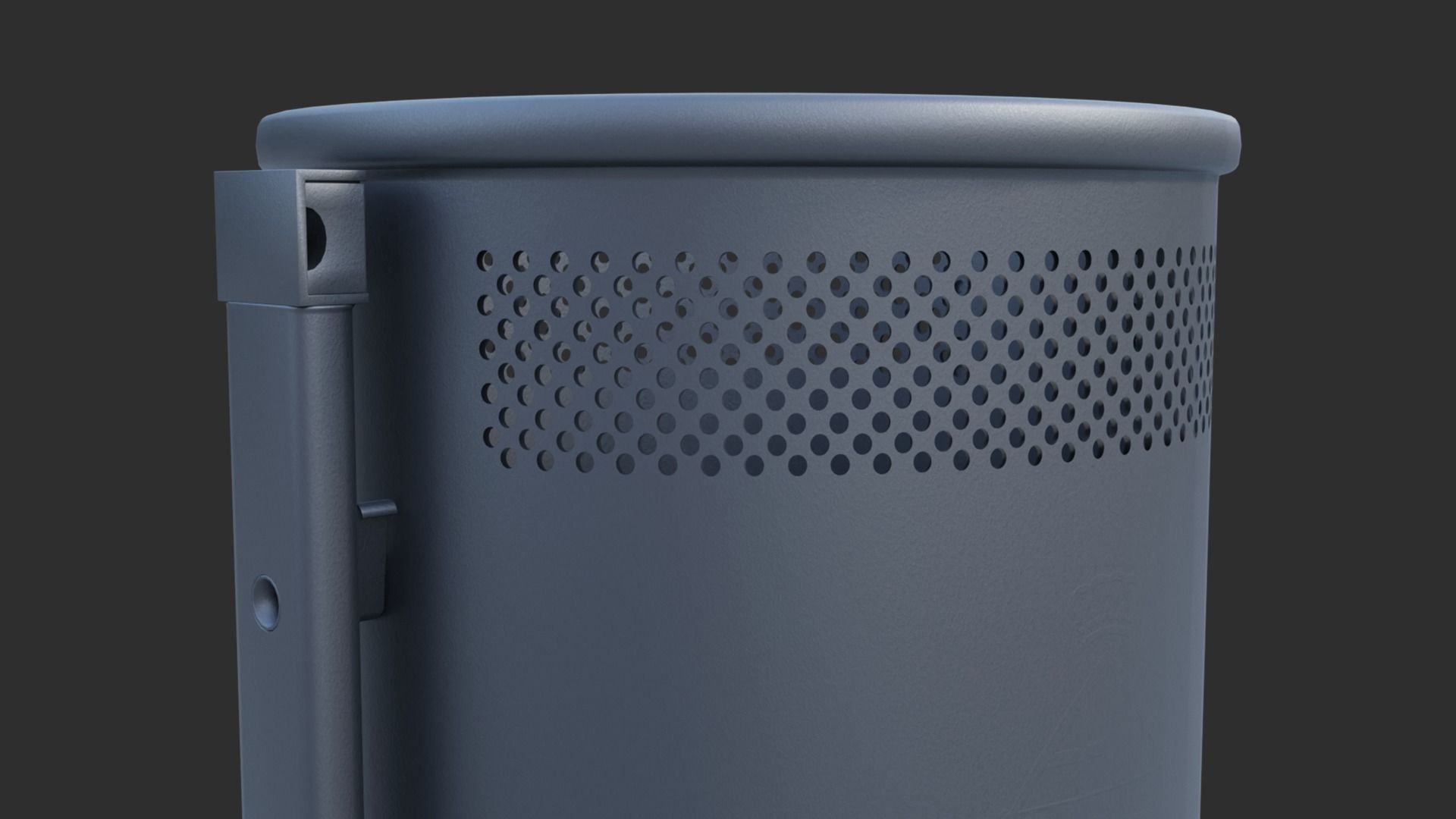 Low Poly Trash Bin Barcelona 3D model_6