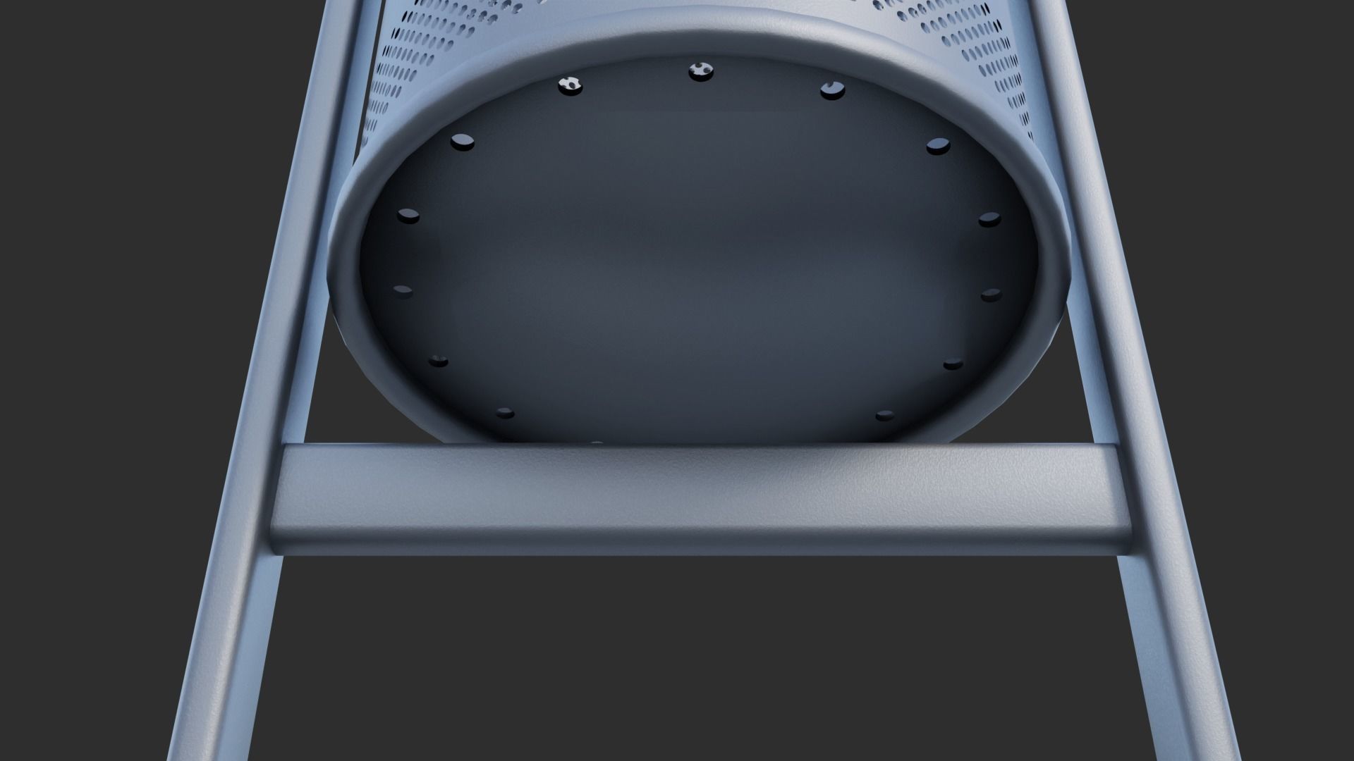 Low Poly Trash Bin Barcelona 3D model_5