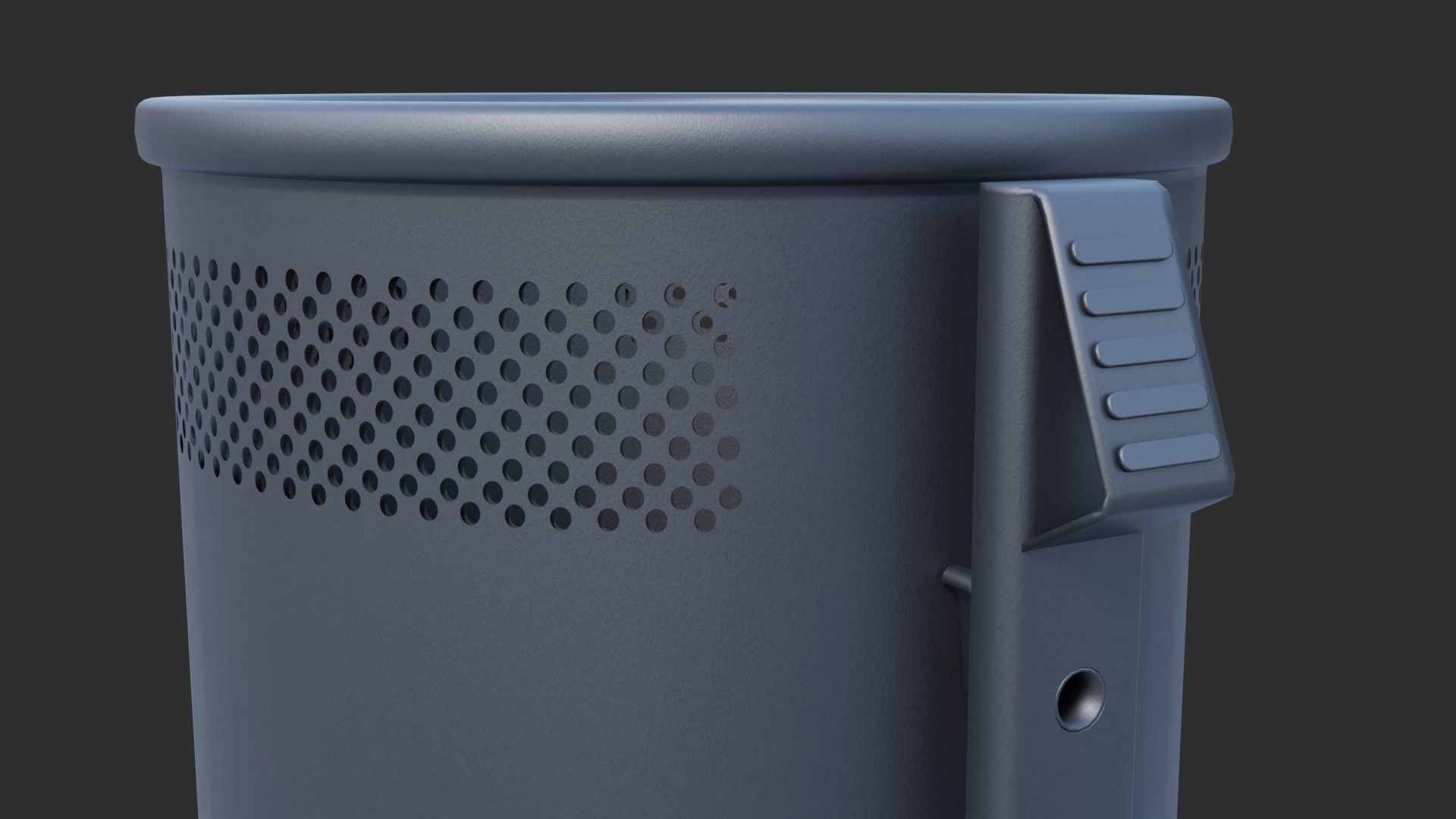 Low Poly Trash Bin Barcelona 3D model_4