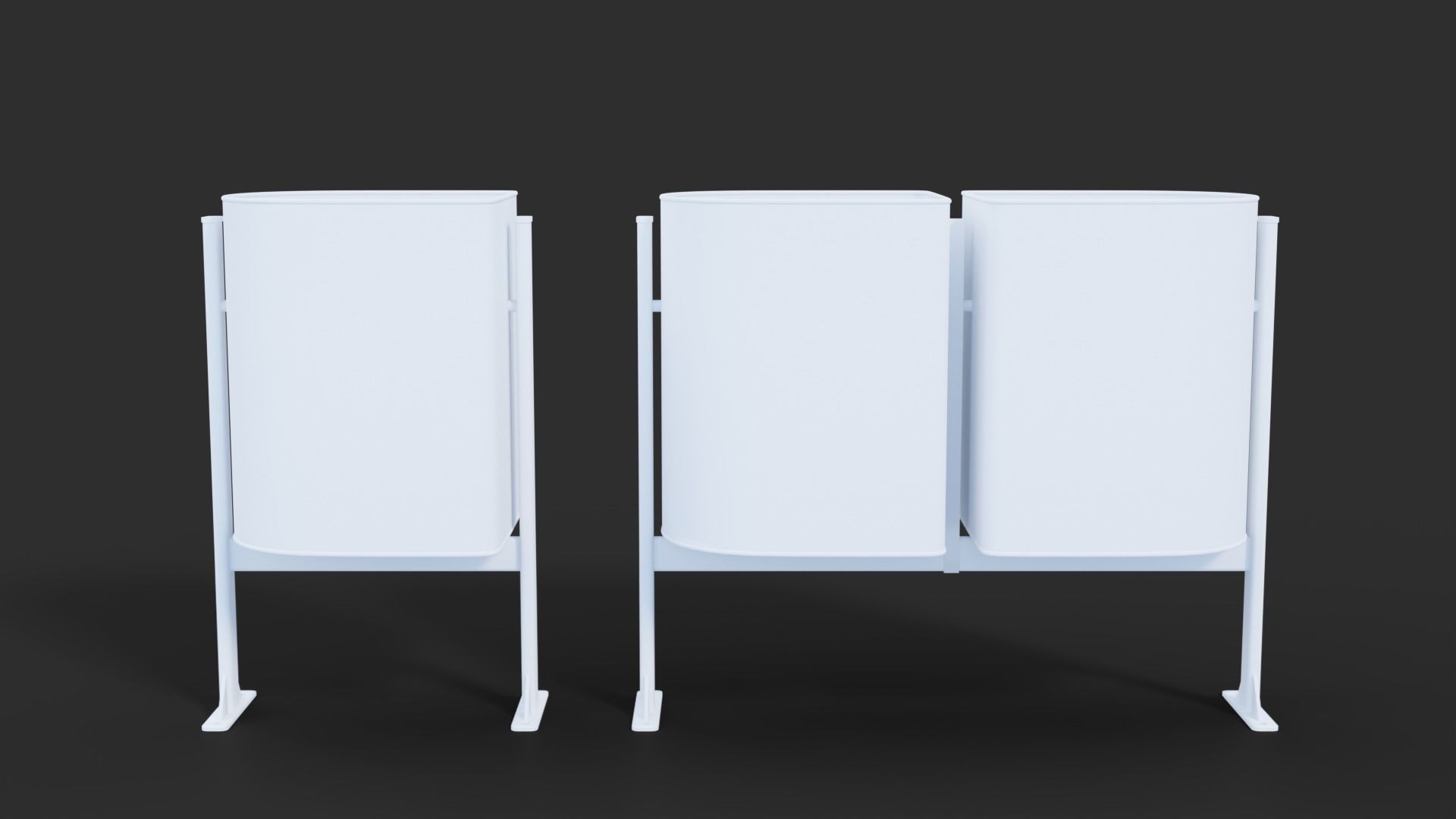 Low Poly Trash Bin 3D model_7