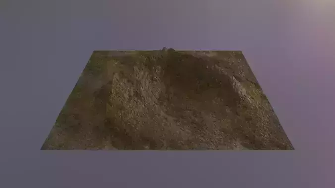 Aerial Grassy and Rocky Mountain 3