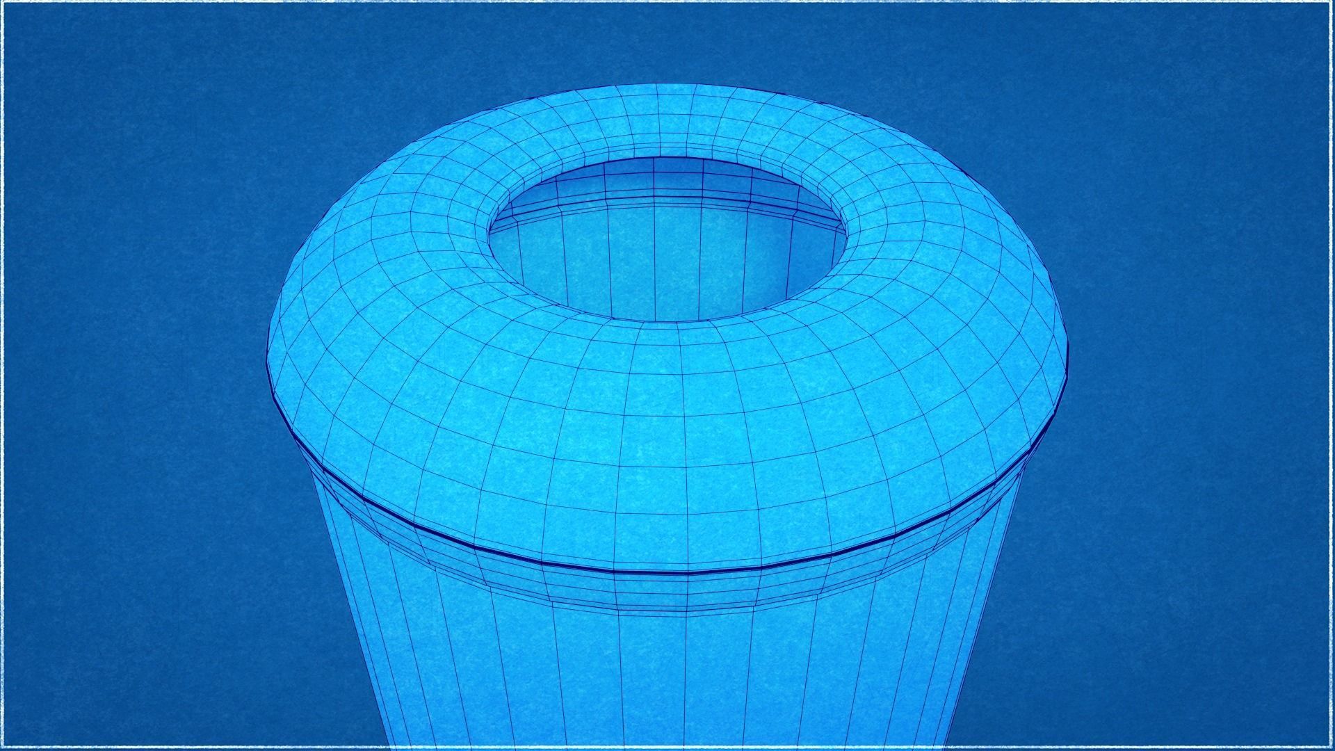 LowPoly Plastic Trash Bins Colors 3D model_8