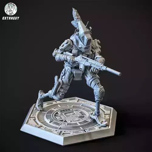 Skinny Ground Running Robot 100mm 3D print model