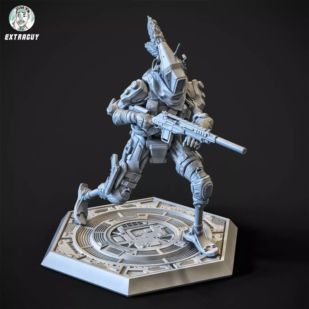 Skinny Ground Running Robot 100mm 3D print model_0