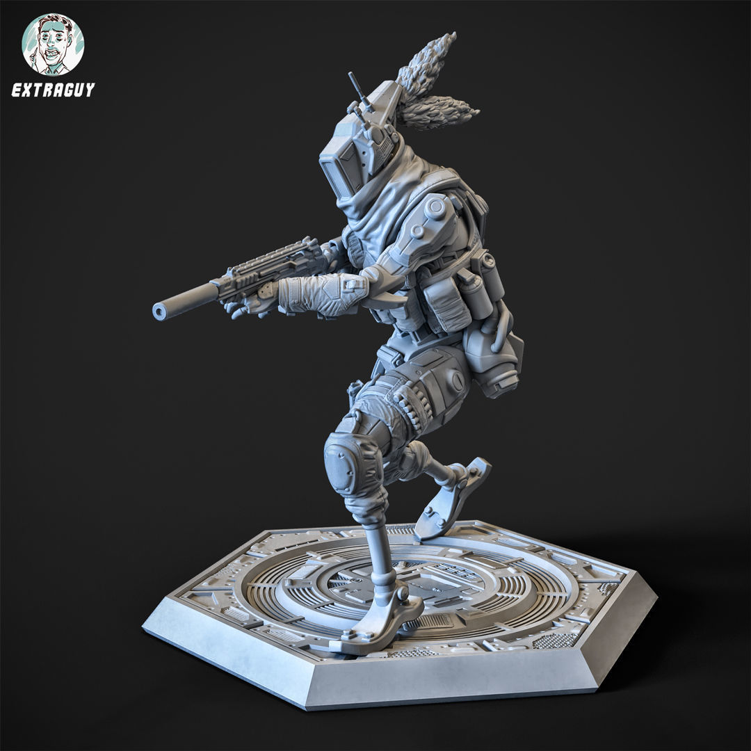 Skinny Ground Running Robot 100mm 3D print model_2