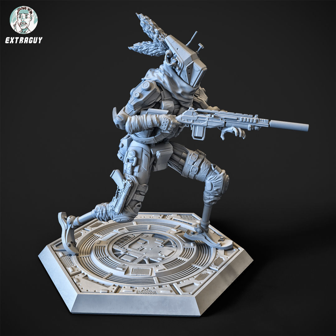 Skinny Ground Running Robot 100mm 3D print model_1
