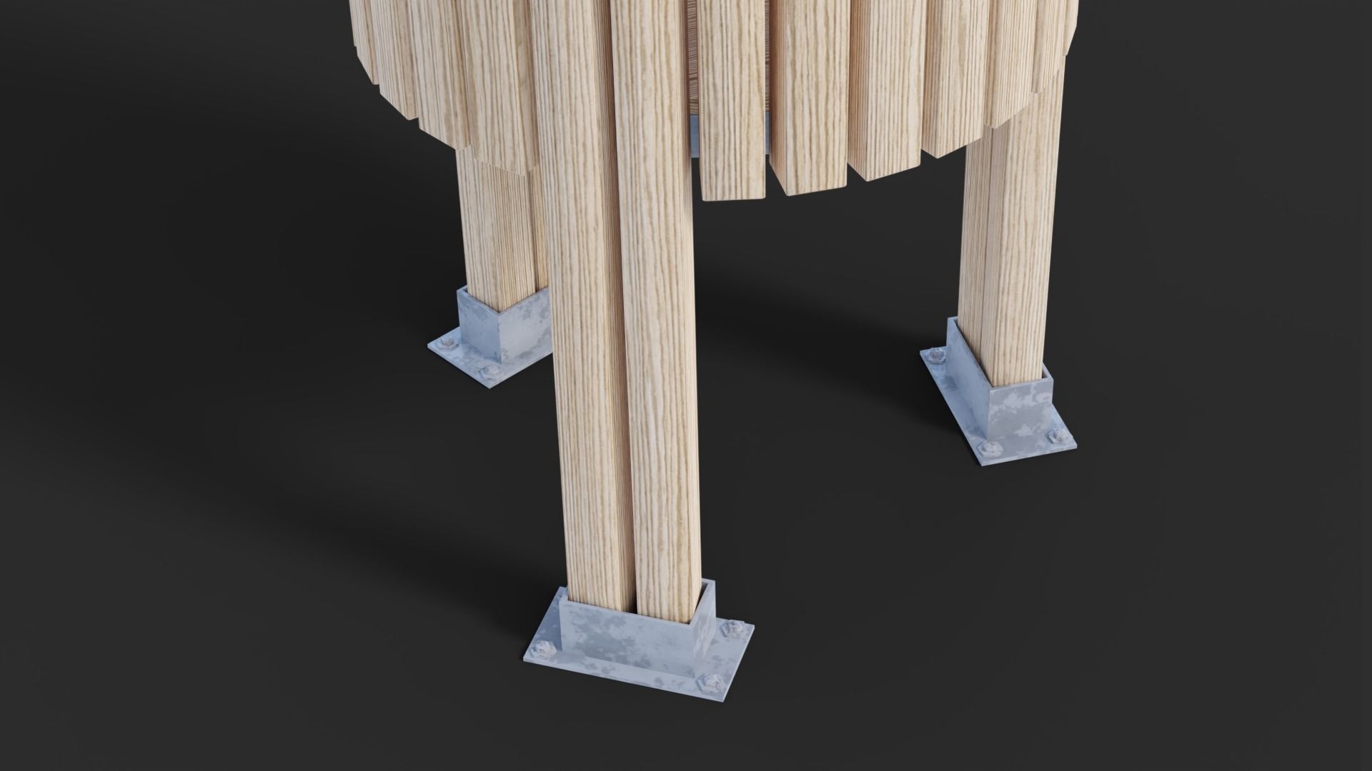 Salou Low Poly Trash Bin 3D model_4