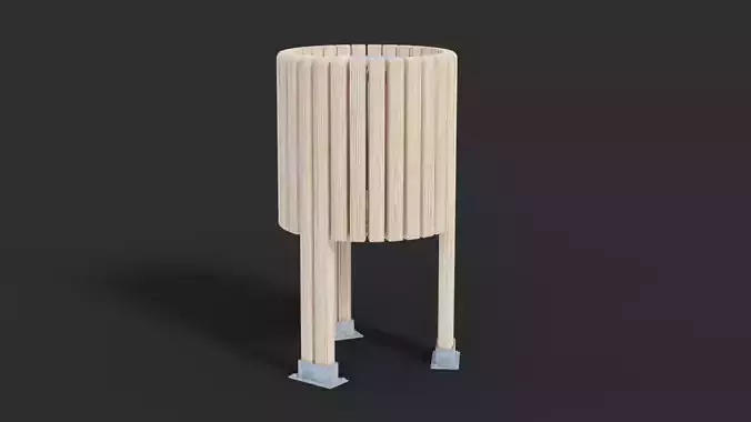 Salou Low Poly Trash Bin 3D model Salou Low Poly Trash Bin 3D model