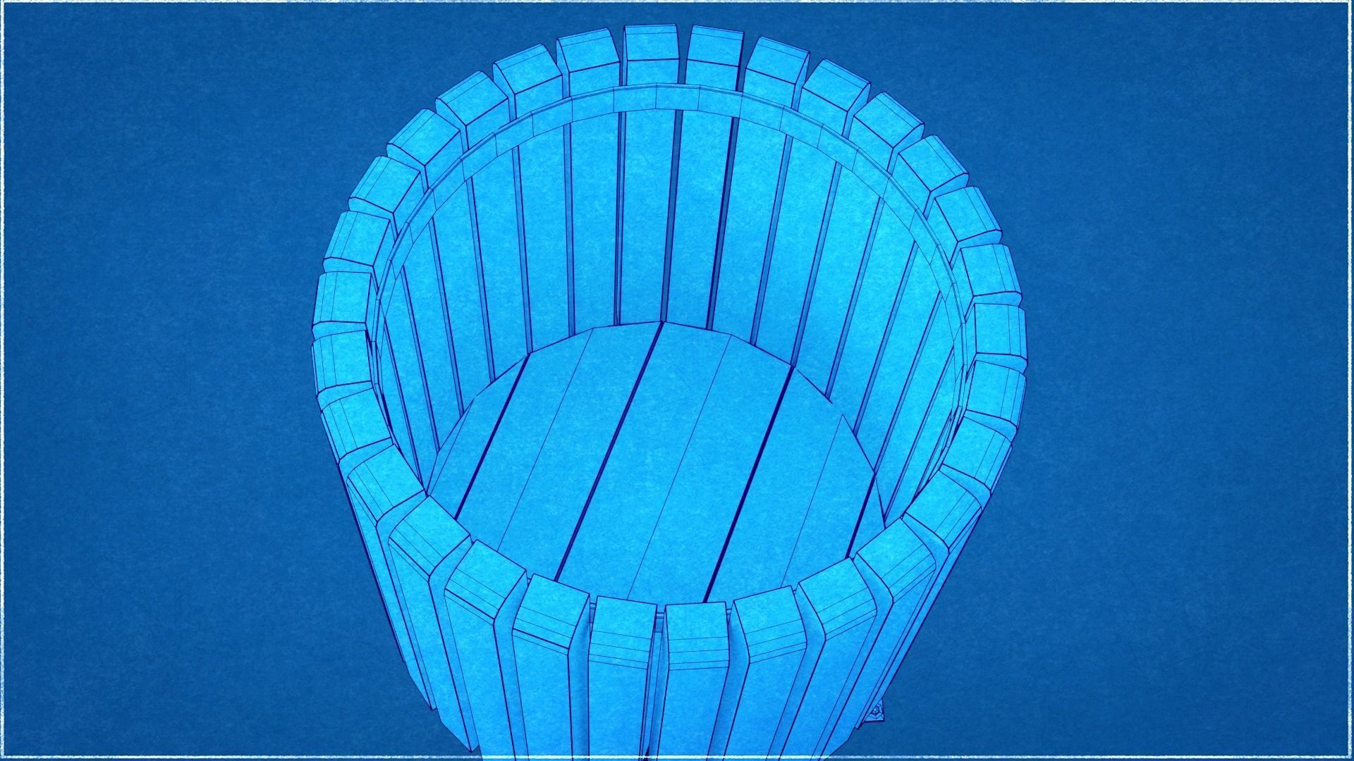 Salou Low Poly Trash Bin 3D model_8