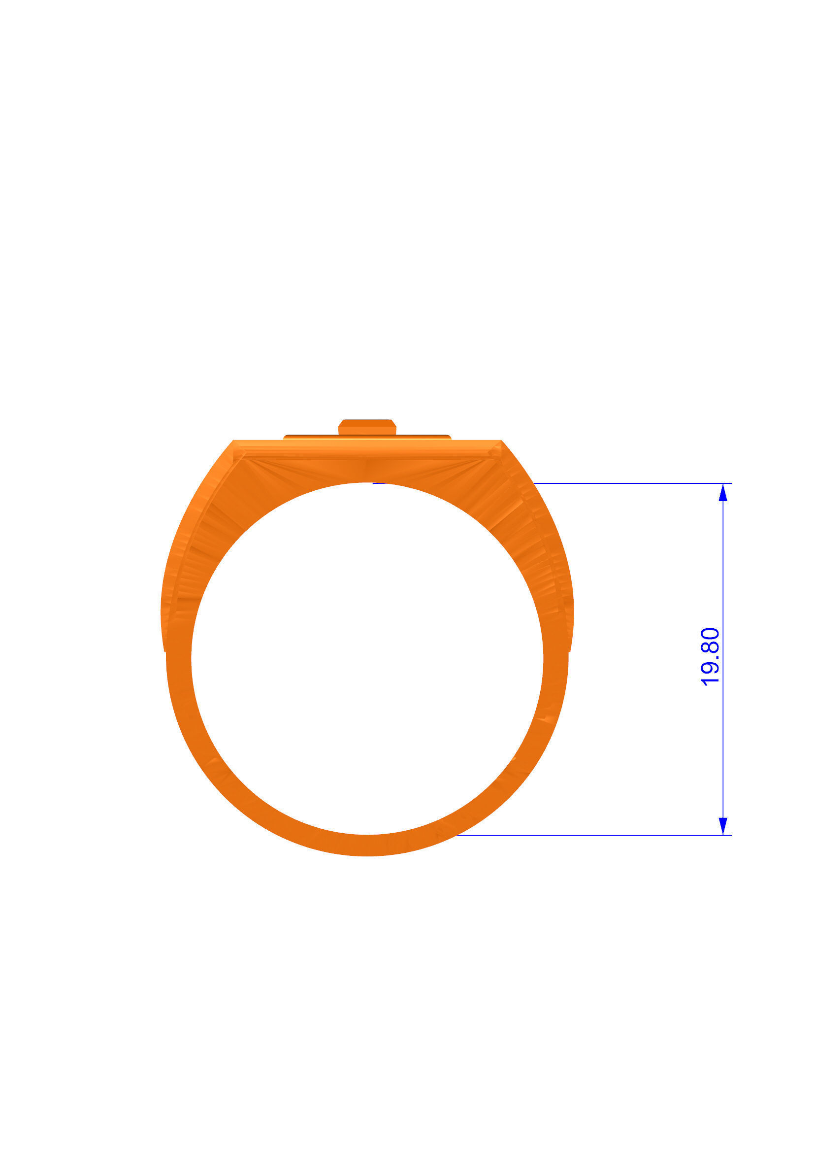 BEST PERMIUM DIAMOND GENTS RING 3dm stl obj mtl 3D print model_8