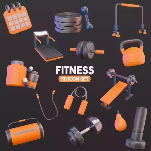 FITNESS ICON SET