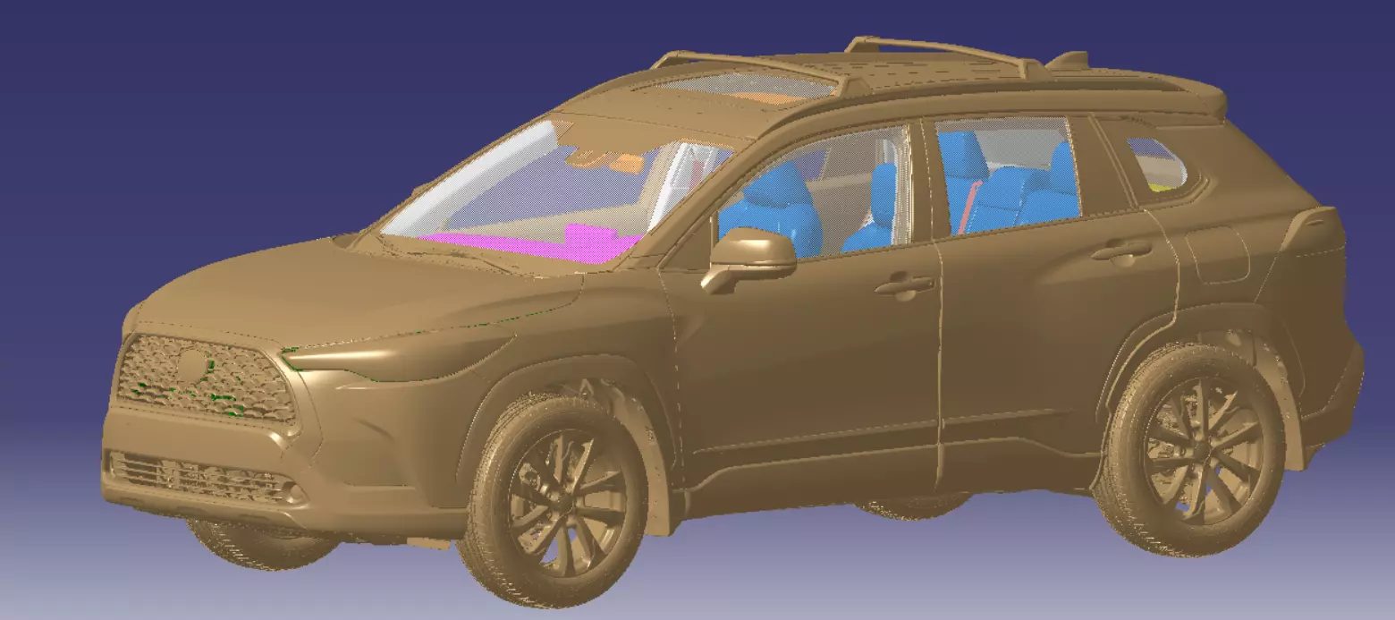 Toyota Corolla Cross XLE AWD 2022 Vehicle 3d scan model  3D model_0