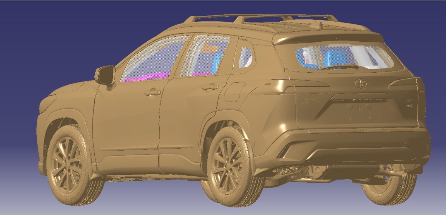 Toyota Corolla Cross XLE AWD 2022 Vehicle 3d scan model  3D model_1