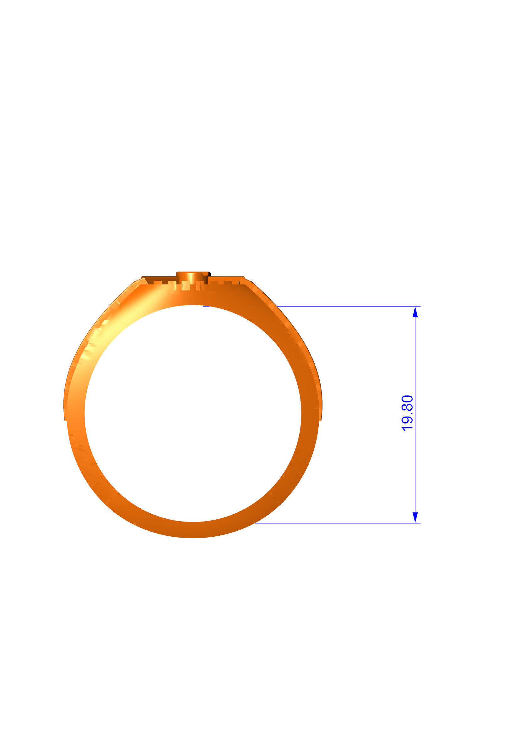 UNIQUE TEXTURE GENTS RING EDITABLE 3dm stl obj mtl 3D print model_6
