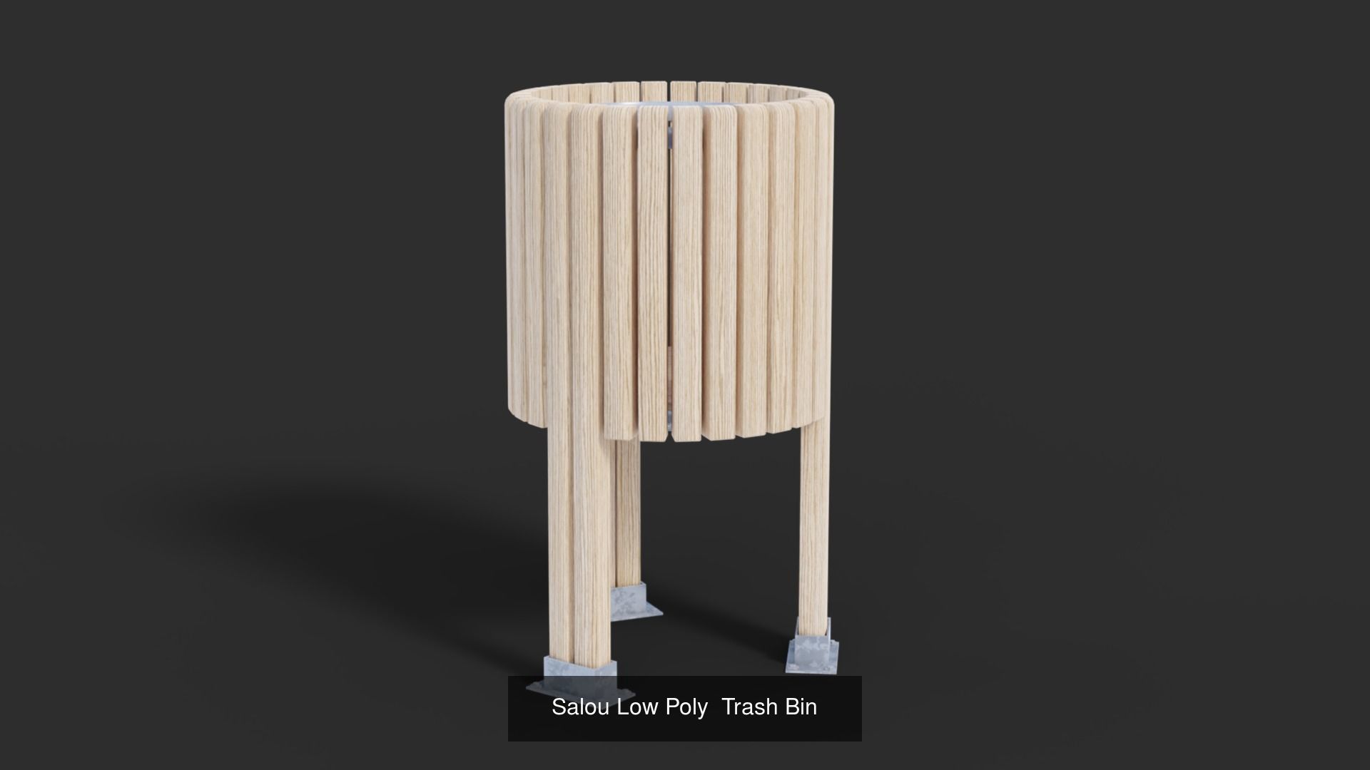 Pack of 8 Low Poly 3D Trash Bin 3D Model Collection_5