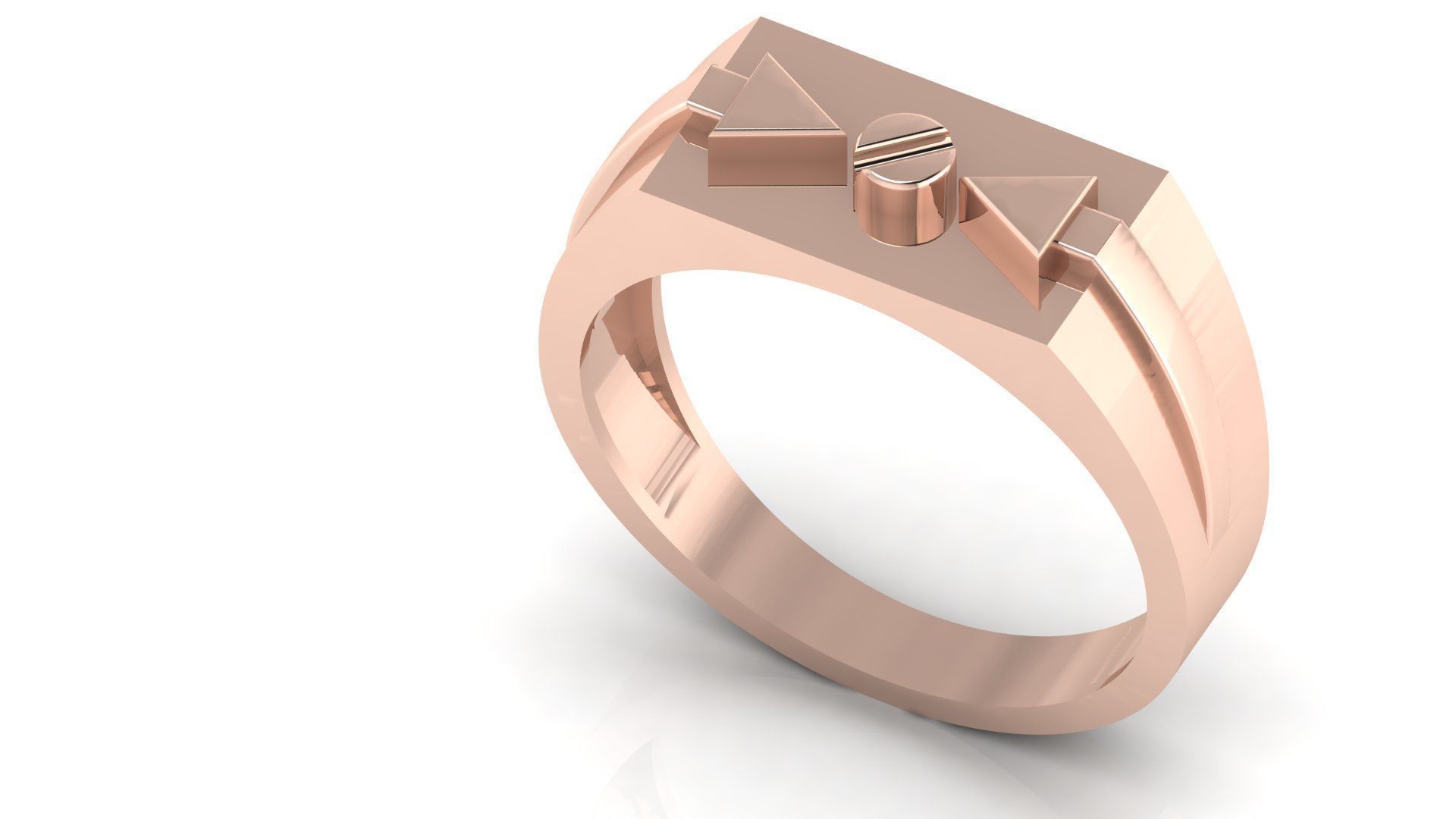 ARROW GENTS RING EDITABLE 3dm stl obj mtl 3D print model_8