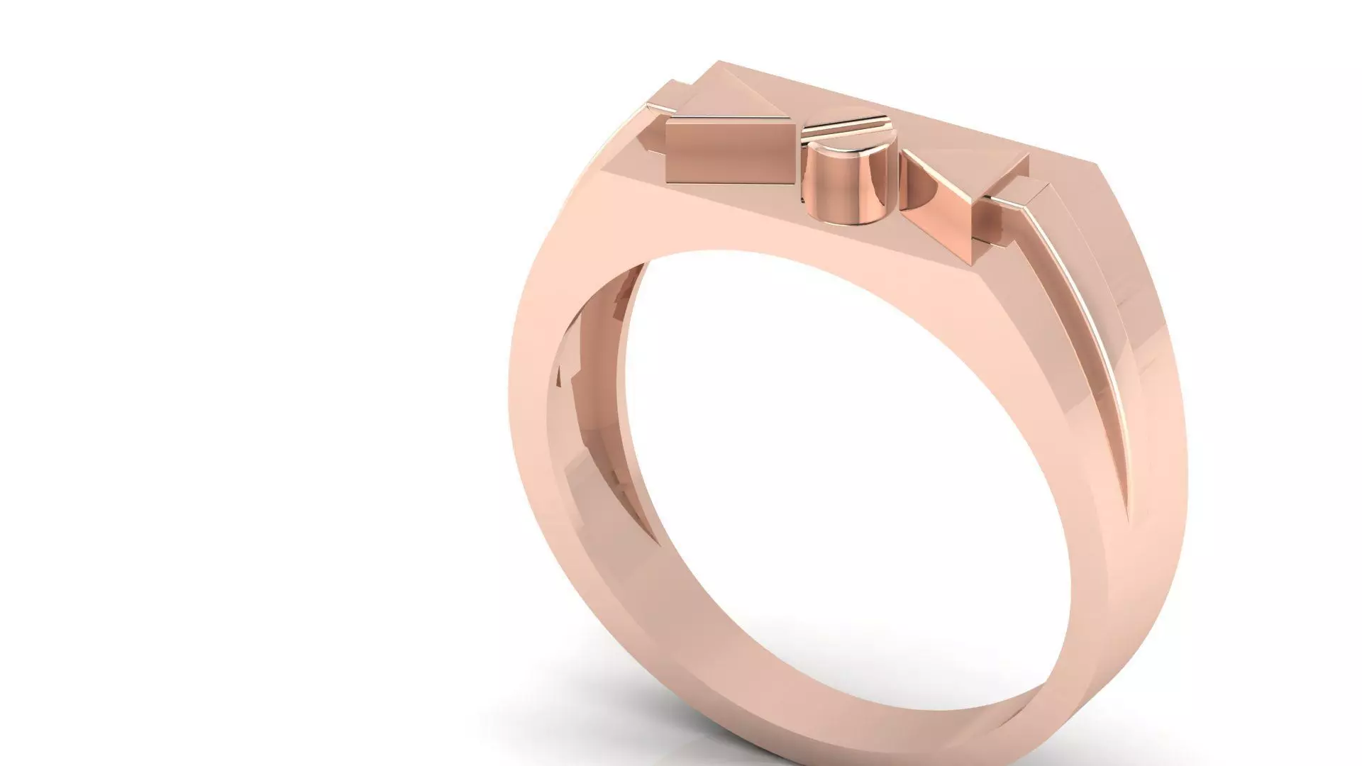 ARROW GENTS RING EDITABLE 3dm stl obj mtl 3D print model_0