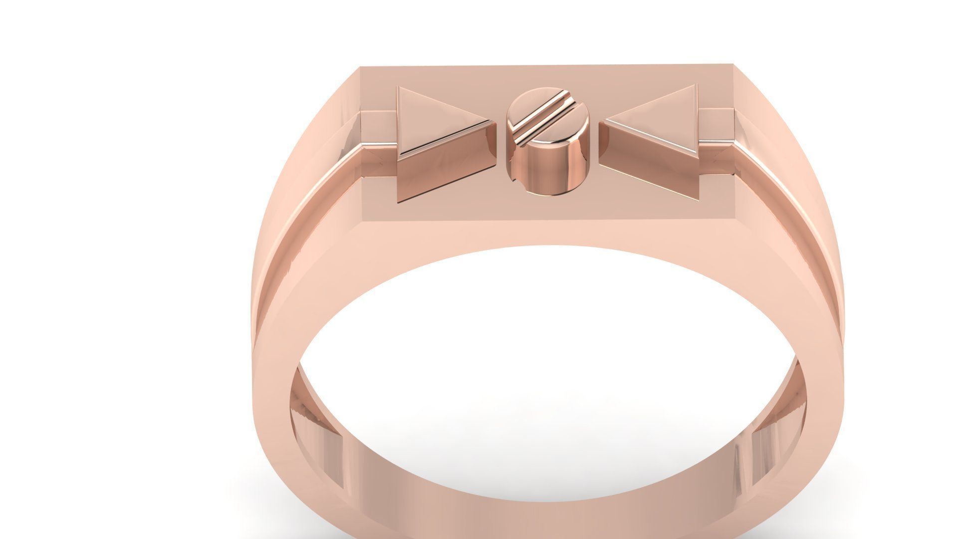 ARROW GENTS RING EDITABLE 3dm stl obj mtl 3D print model_1