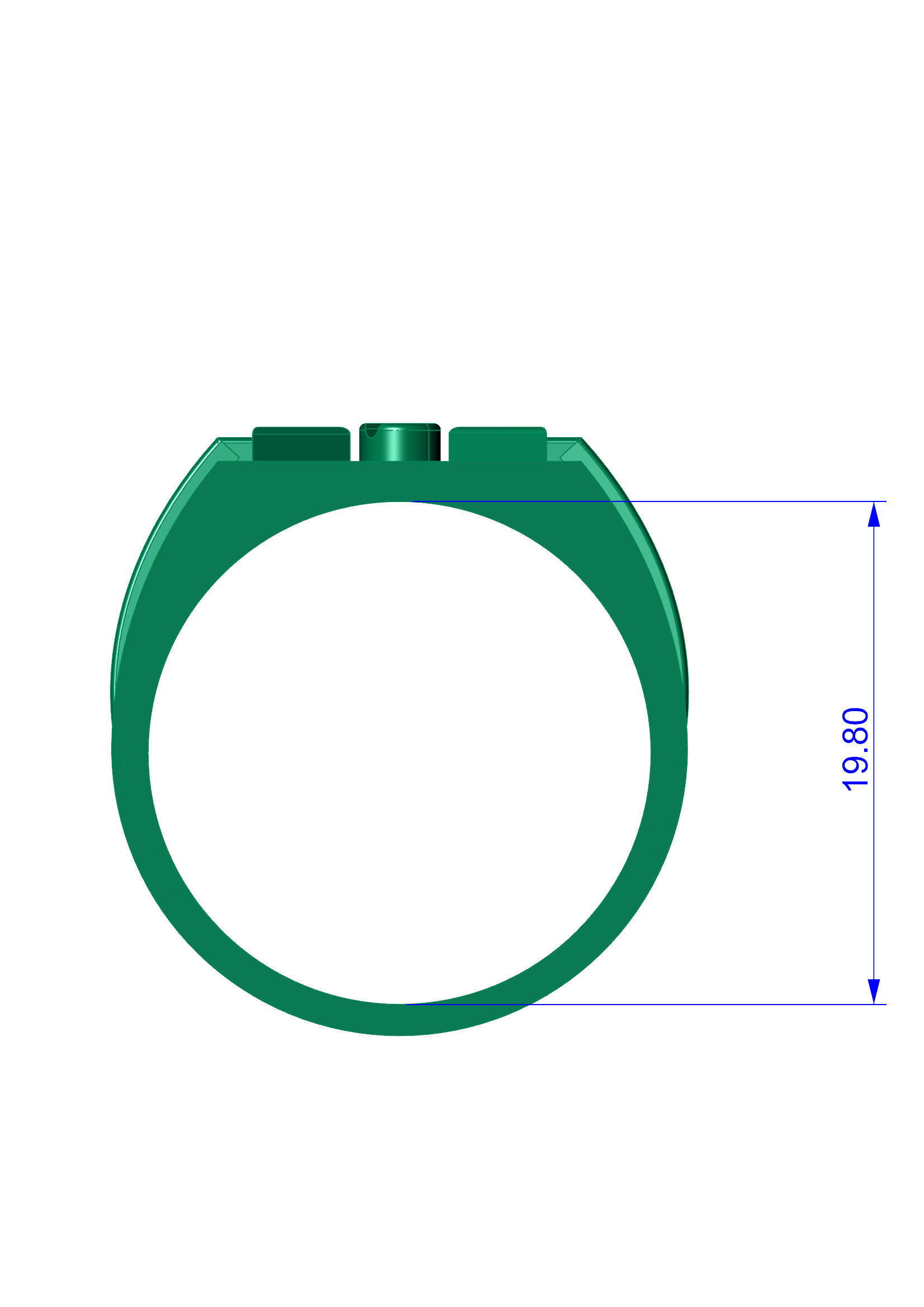 ARROW GENTS RING EDITABLE 3dm stl obj mtl 3D print model_5