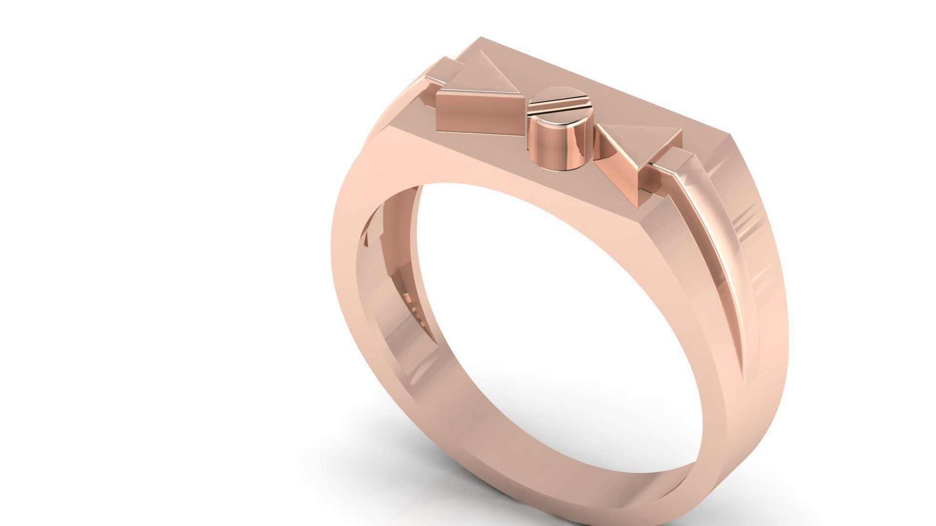 ARROW GENTS RING EDITABLE 3dm stl obj mtl 3D print model_2