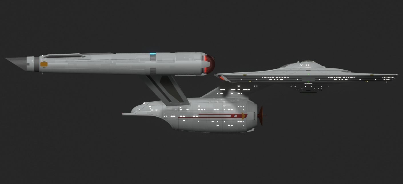 strange new worlds enterprise refit concept 3D model_1