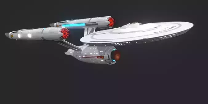 strange new worlds enterprise refit concept 3D model