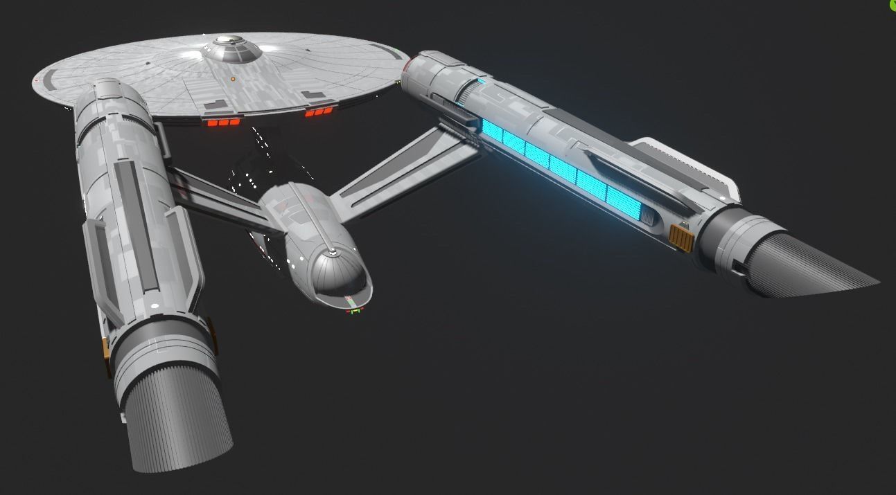 strange new worlds enterprise refit concept 3D model_2