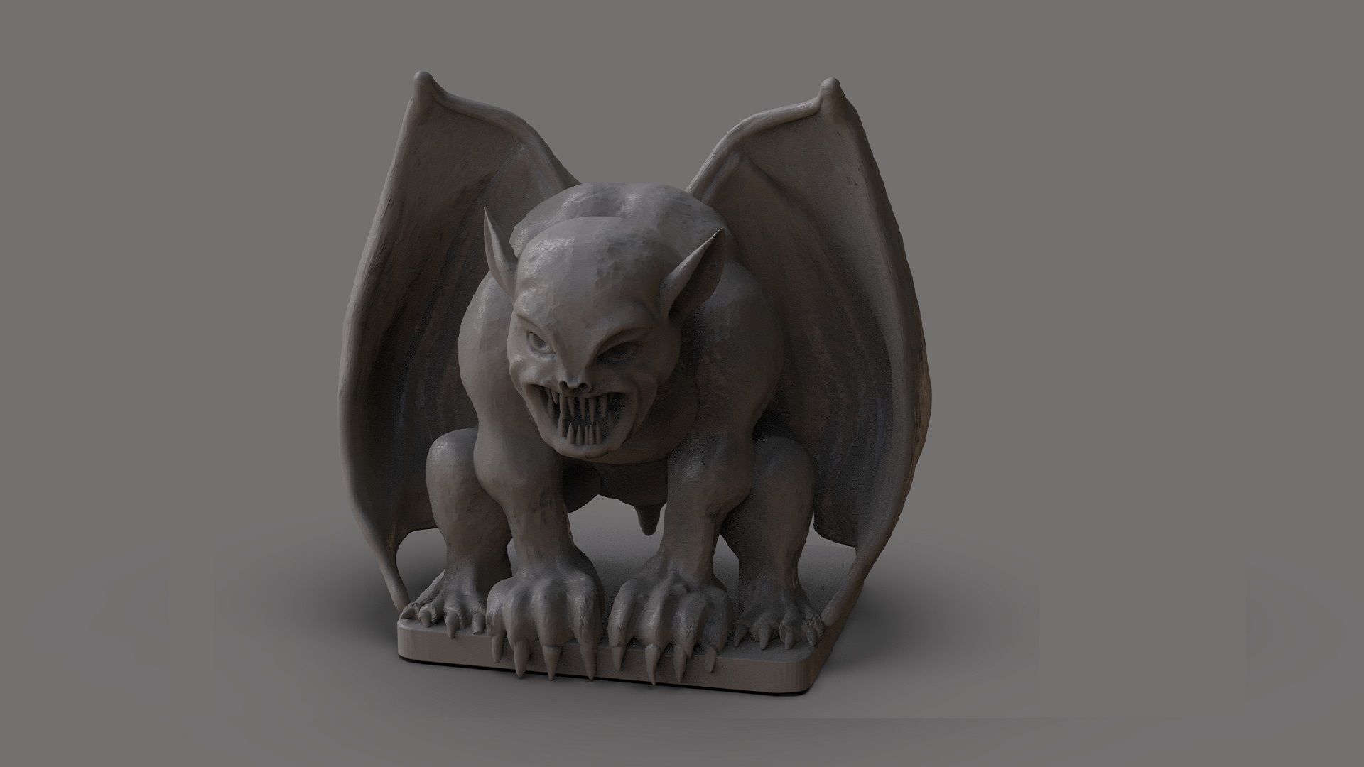 Gargoyle Statue 3D print model_4