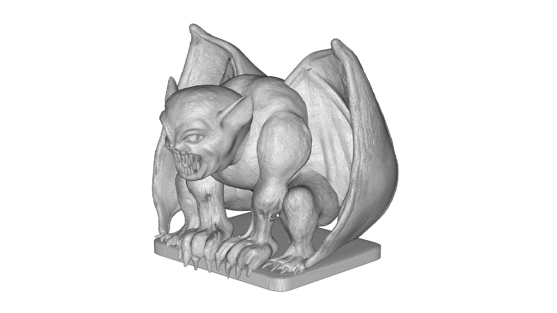 Gargoyle Statue 3D print model_6