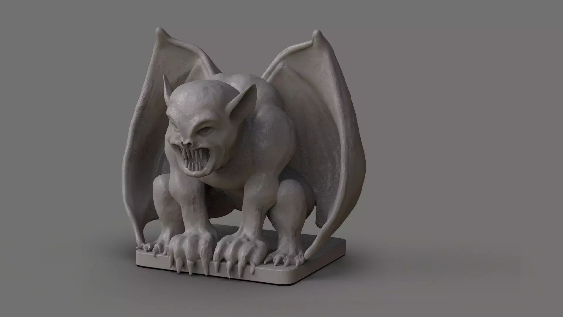 Gargoyle Statue 3D print model_0