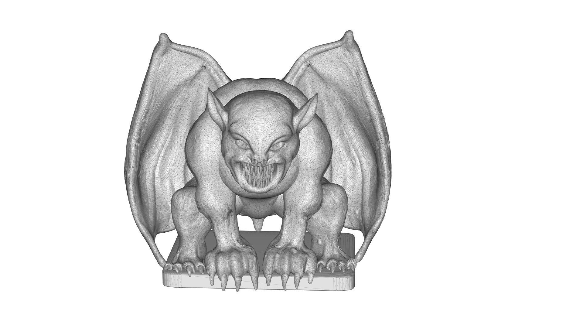Gargoyle Statue 3D print model_5