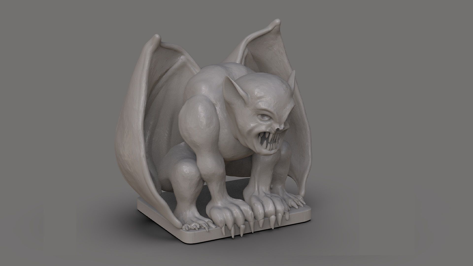 Gargoyle Statue 3D print model_2