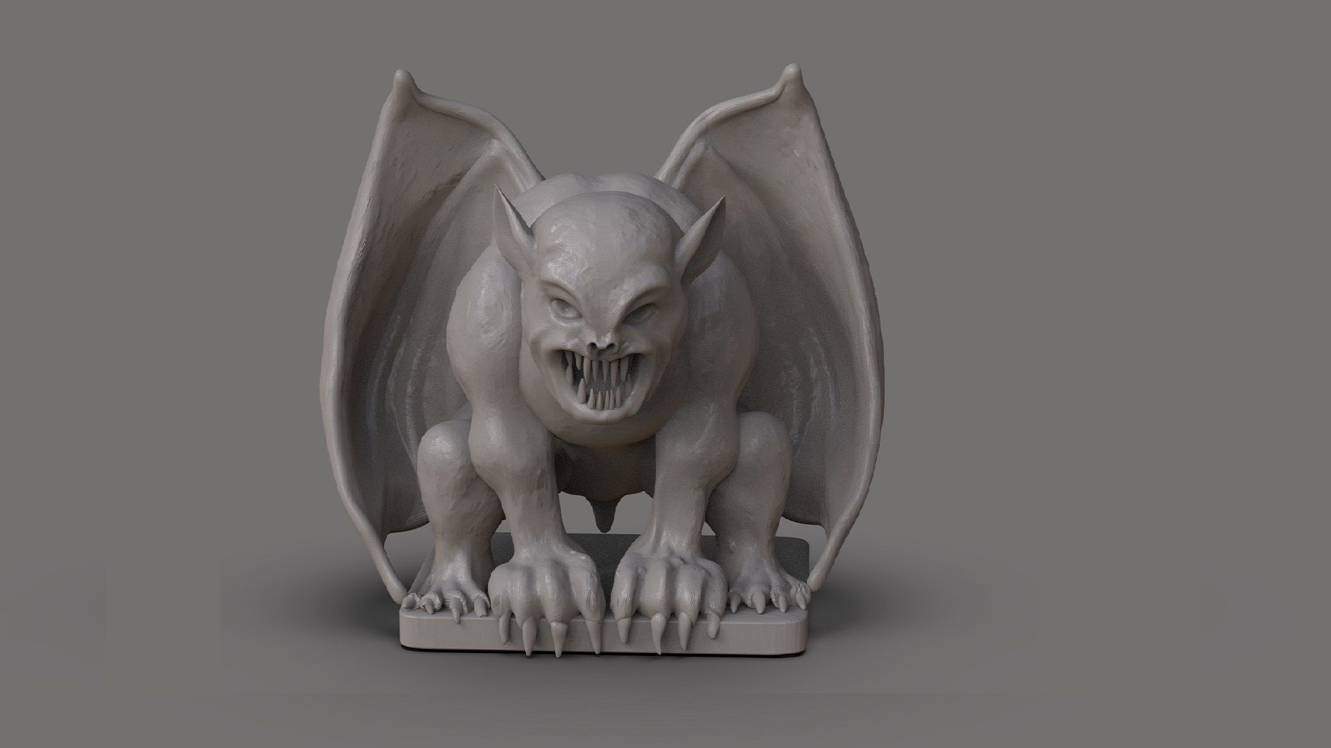 Gargoyle Statue 3D print model_1