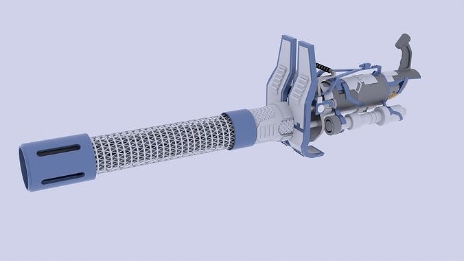 High Poly Mini Gun Free 3D model