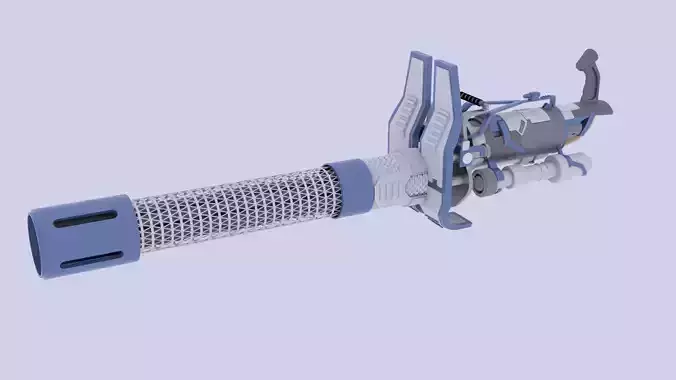 High Poly Mini Gun