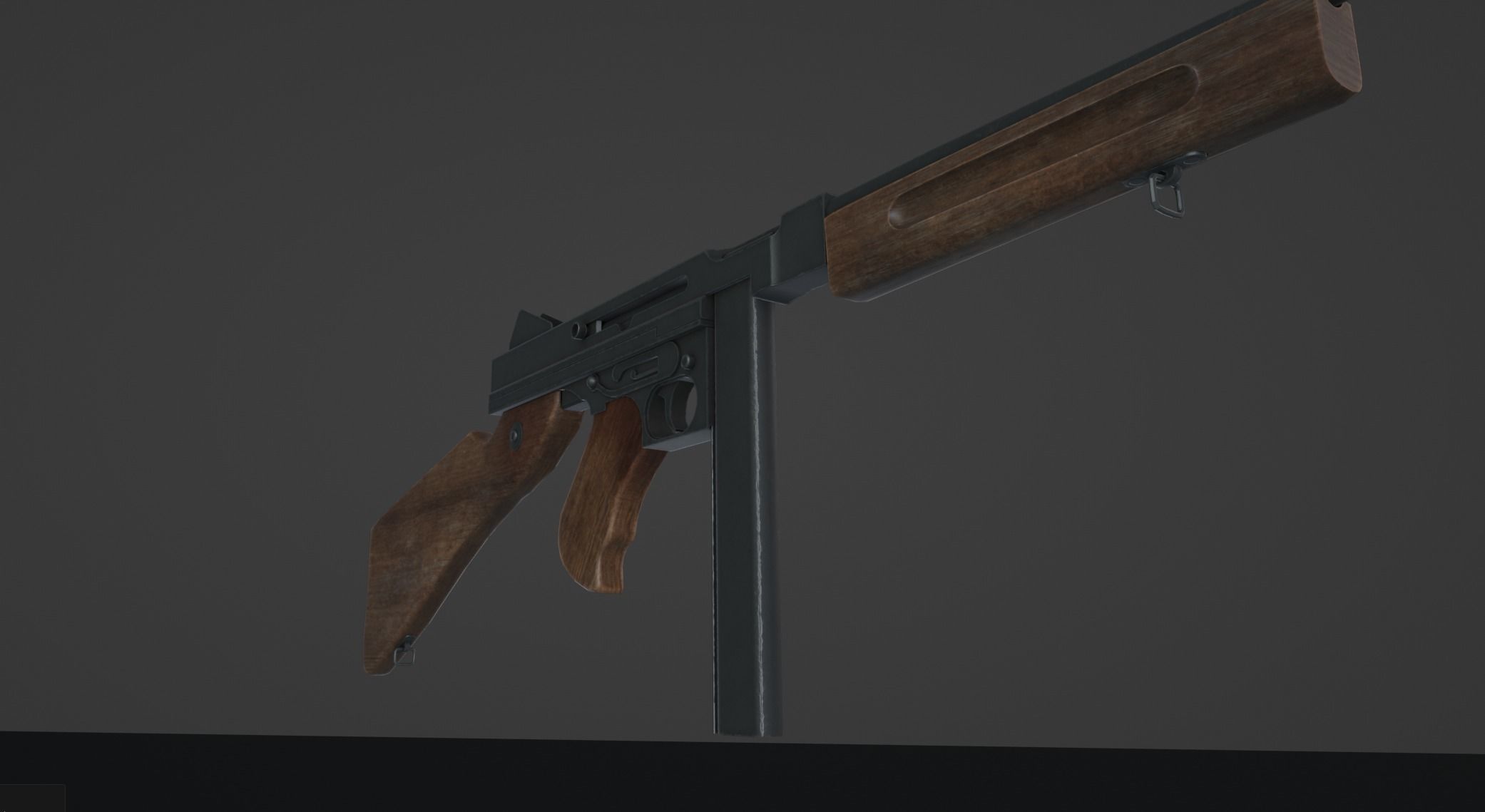 Free Thompson Submachine Gun  Free low-poly 3D model_13