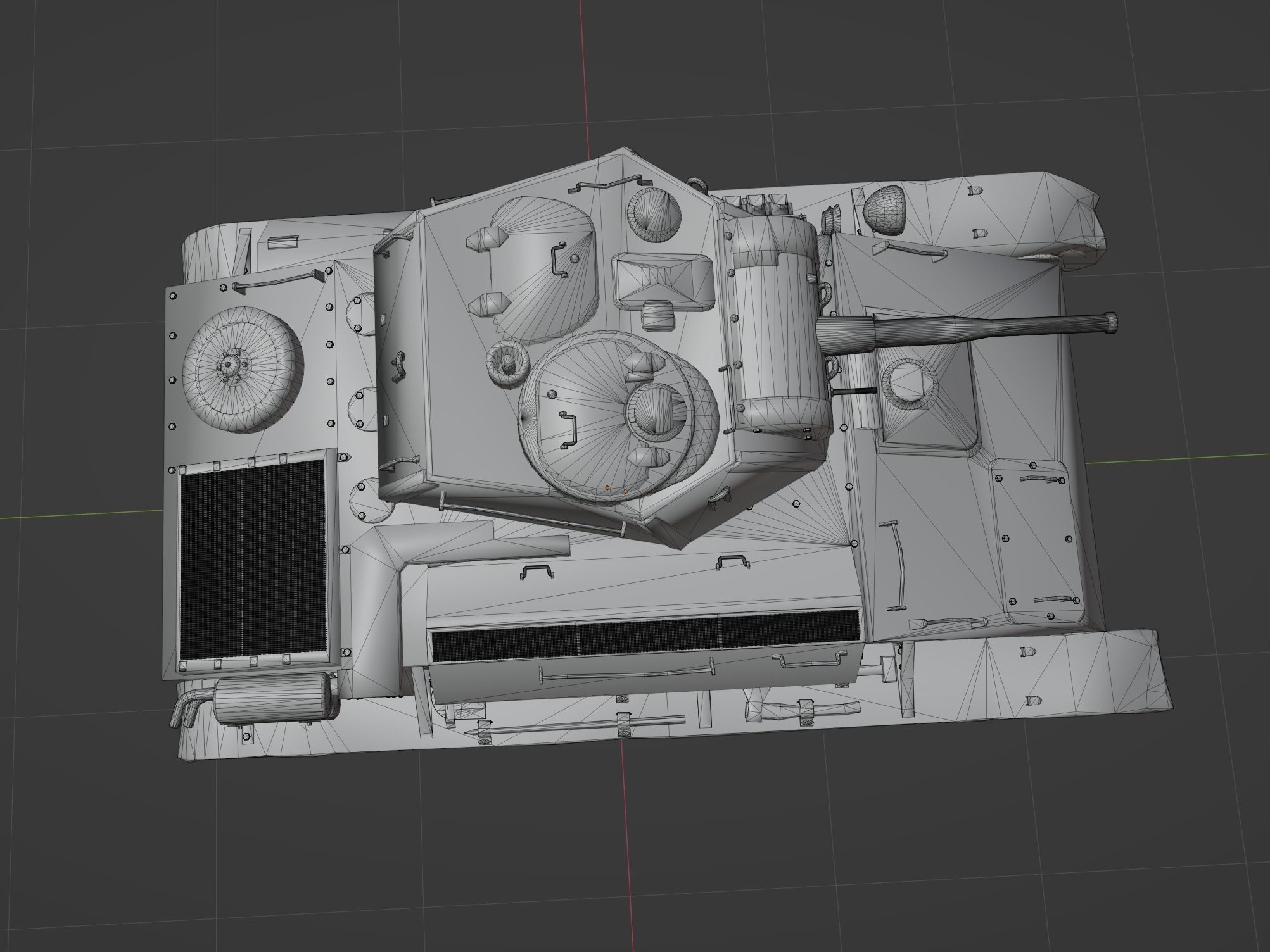 T80 light tank Low-poly 3D model_6