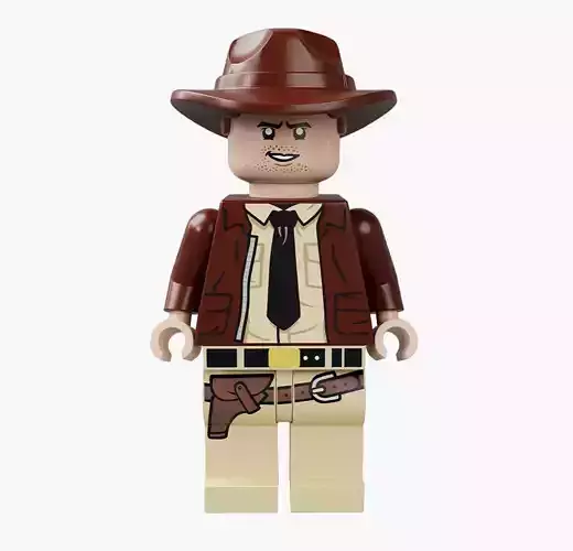 3D LEGO Indiana Jones Low-poly 3D model