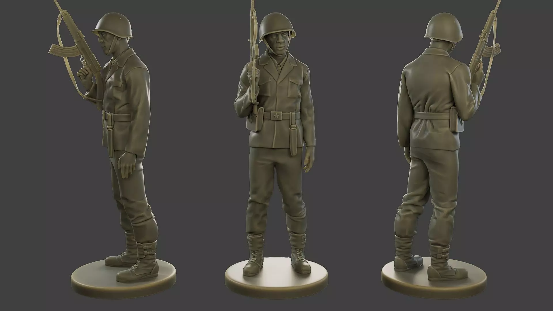 CzechSlovak Communist Soldier CCS1 003 3D print model_0