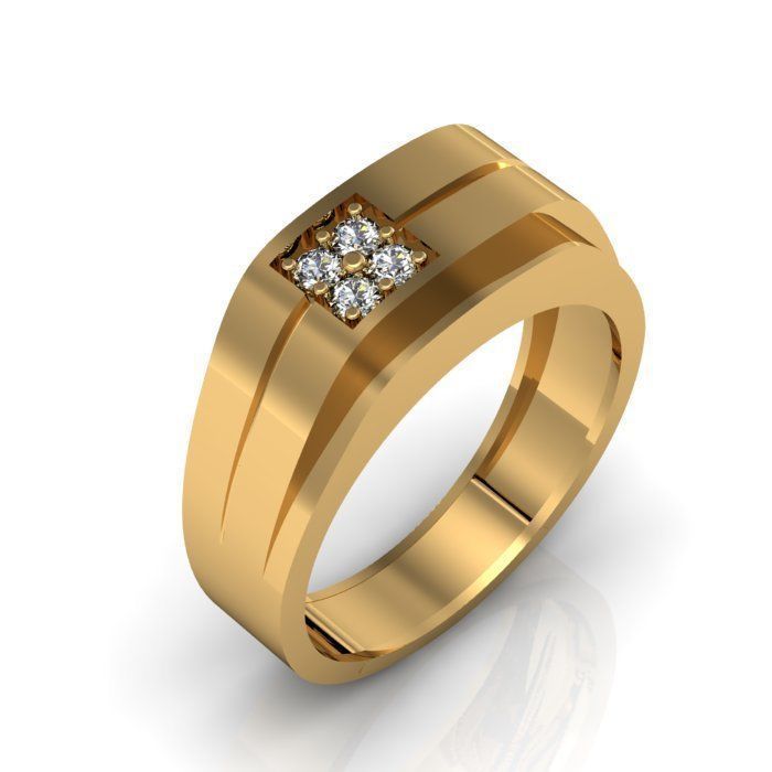 man ring 3D print model_3