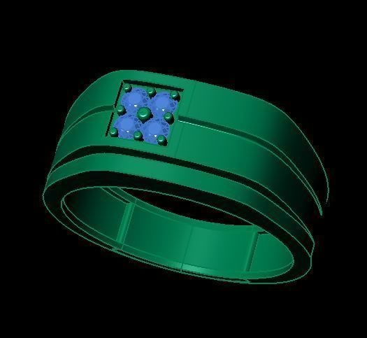 man ring 3D print model_8