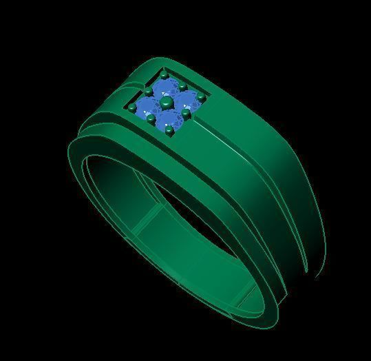 man ring 3D print model_7