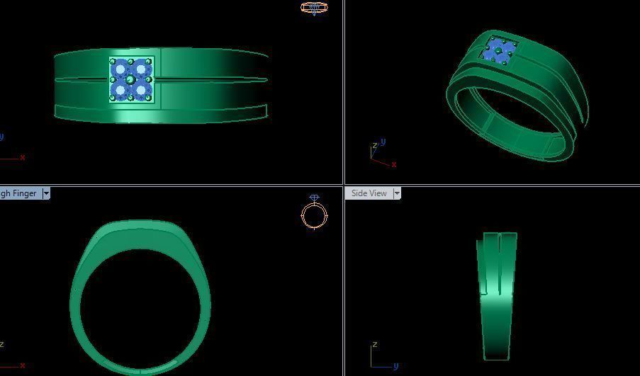 man ring 3D print model_12