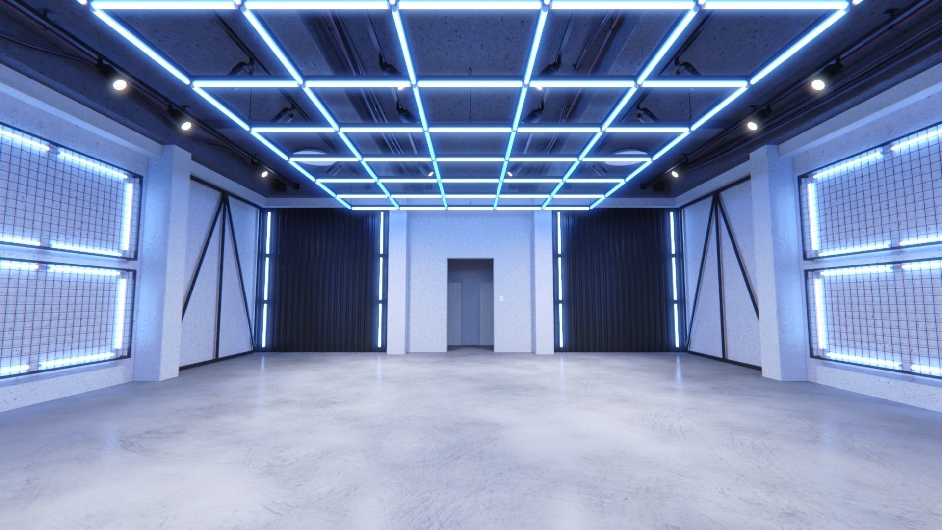 Neon Urban Room 1 3D model_2
