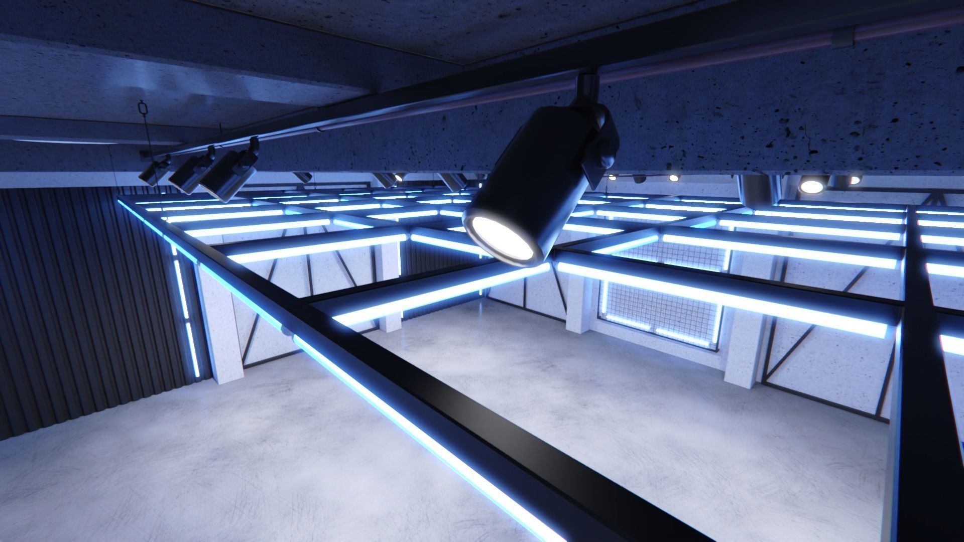 Neon Urban Room 1 3D model_6