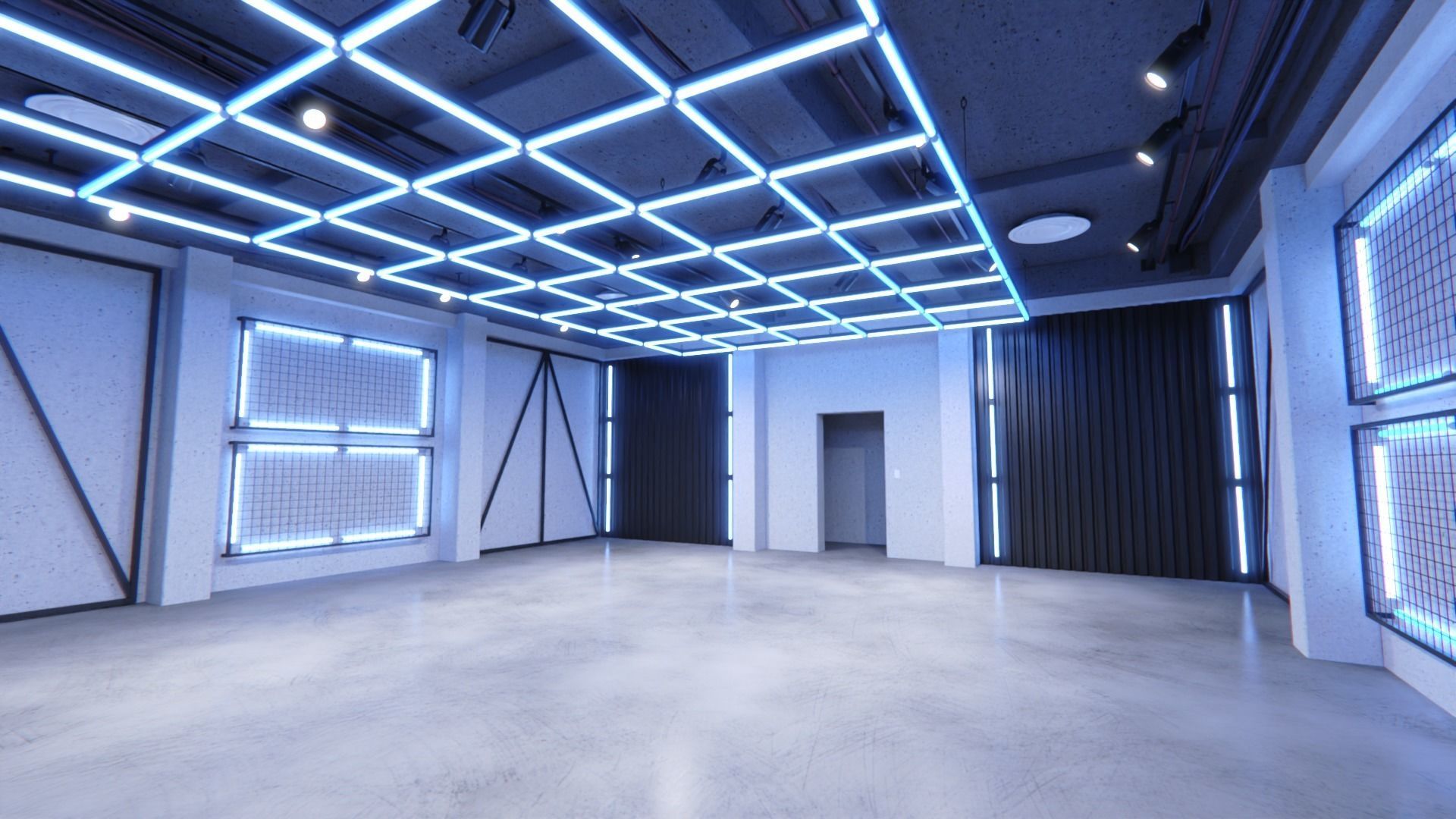 Neon Urban Room 1 3D model_1