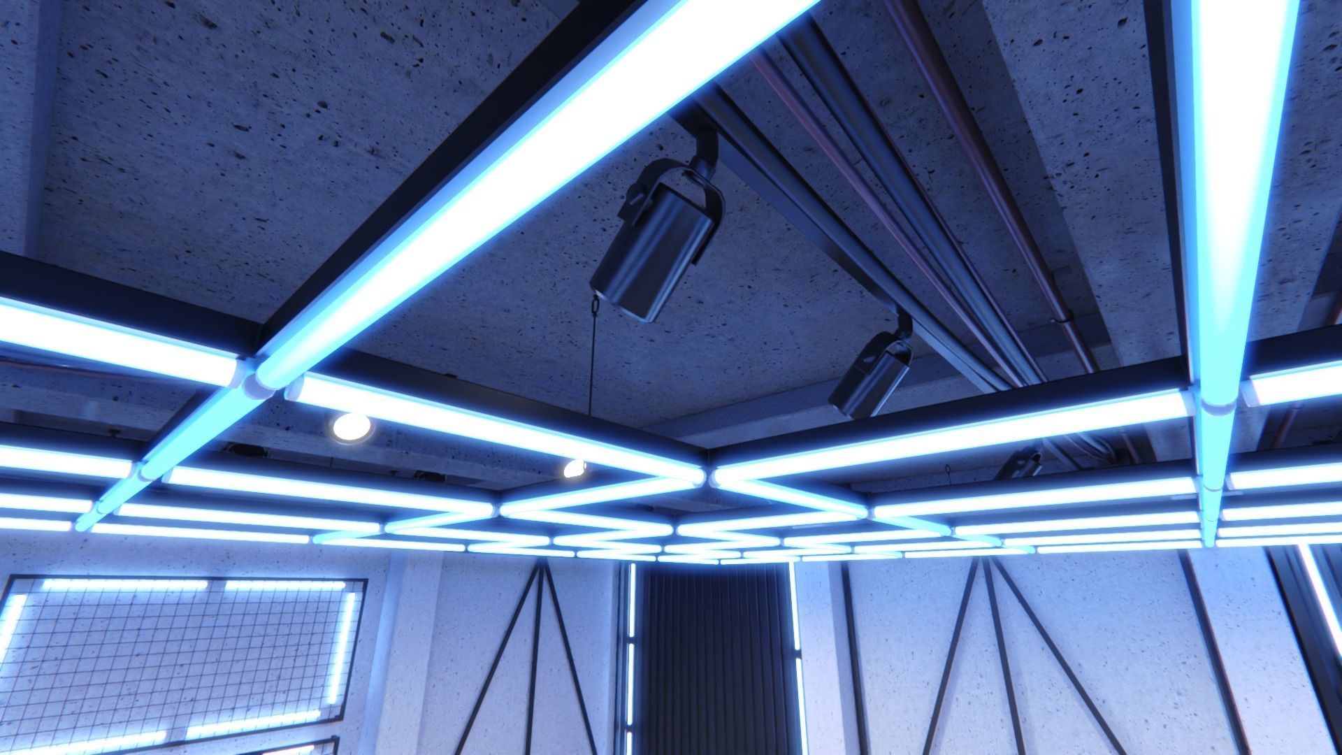Neon Urban Room 1 3D model_7