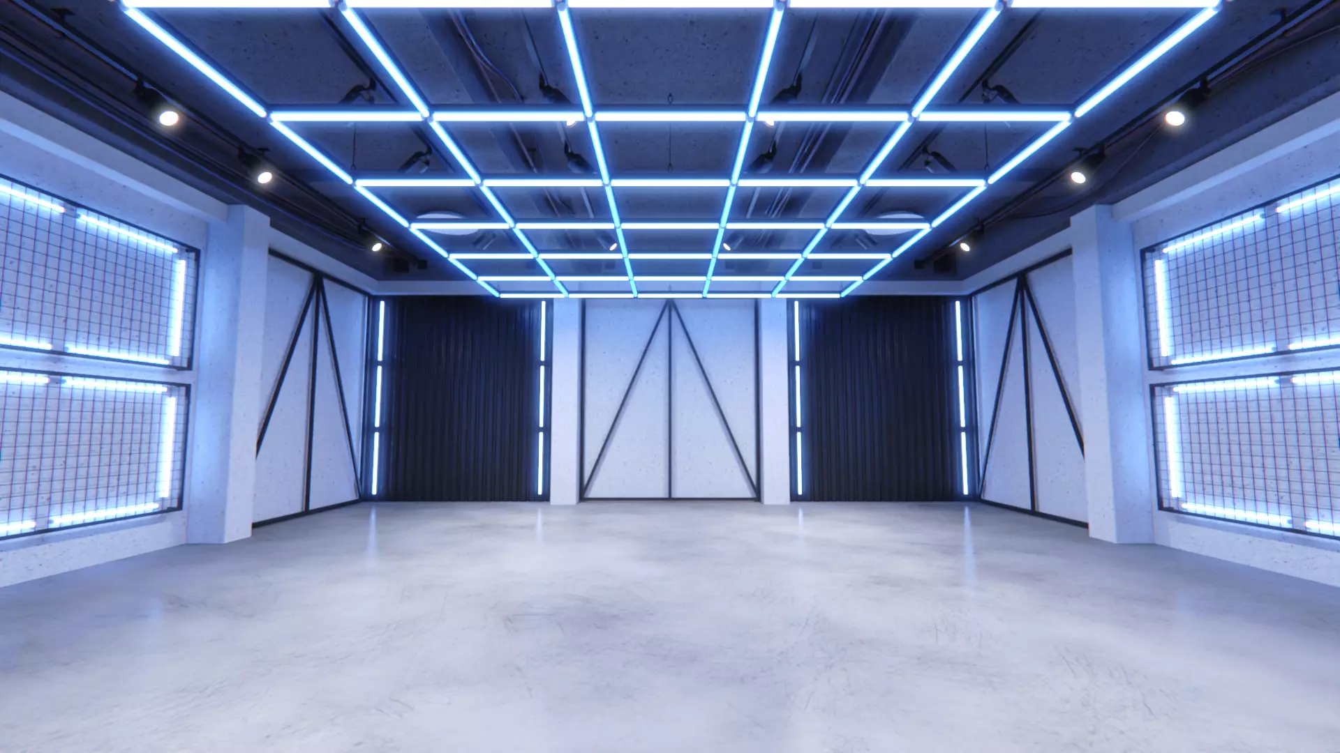 Neon Urban Room 1 3D model_0