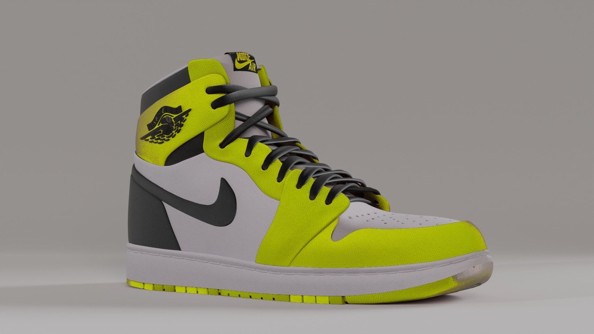 Nike Jordan Low-poly 3D model_30